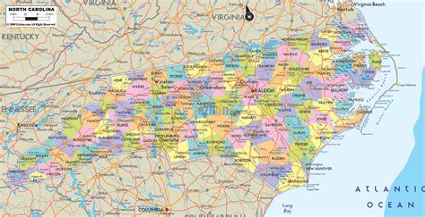 nc counties map with cities|North Carolina County Map – shown on Google Maps.